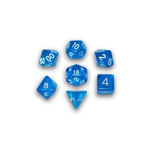 SET DE DADOS GOSU: 7-DICE TRANSLUCENT BLUE